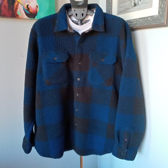 Wrangler Buffalo Check Fleece Shirt Jacket Size XL - Picture 3 of 7